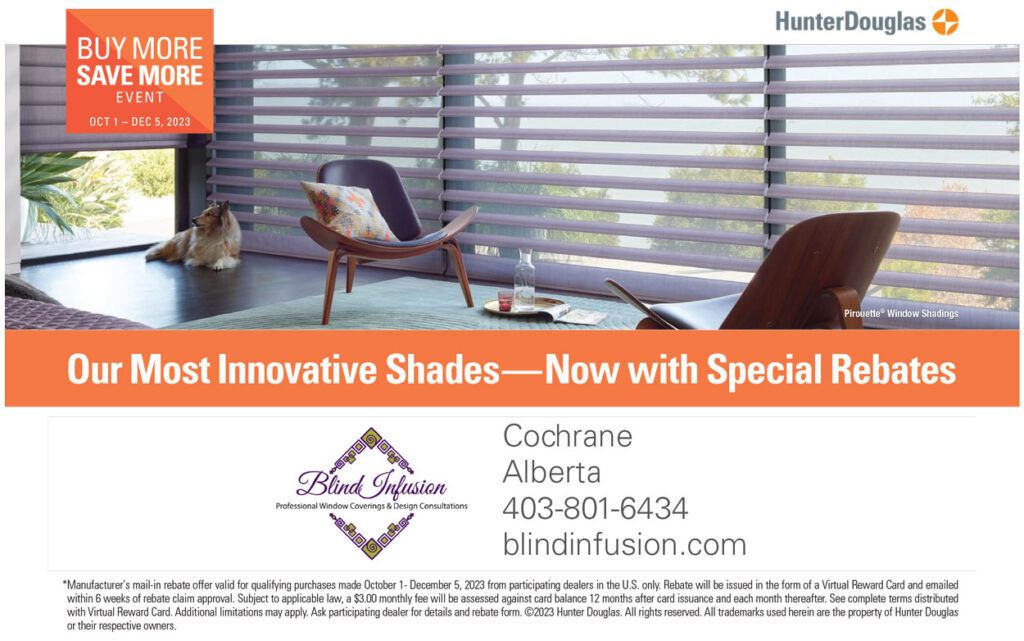 hunter douglas rebate calgary cochrane 2023 buy more save more